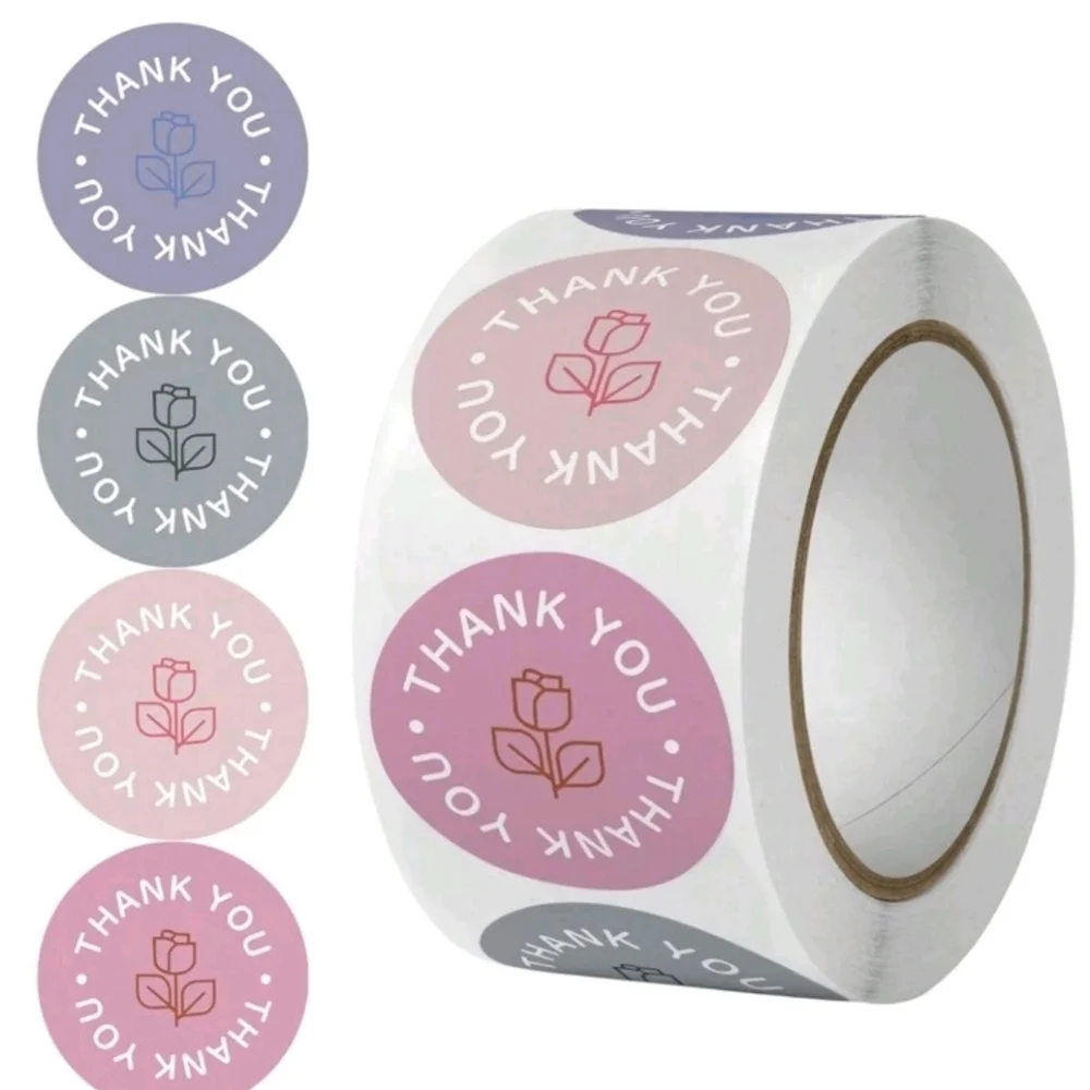 🔹️1,000 1 inch  mystery thank you stickers (2 rolls 500 each)